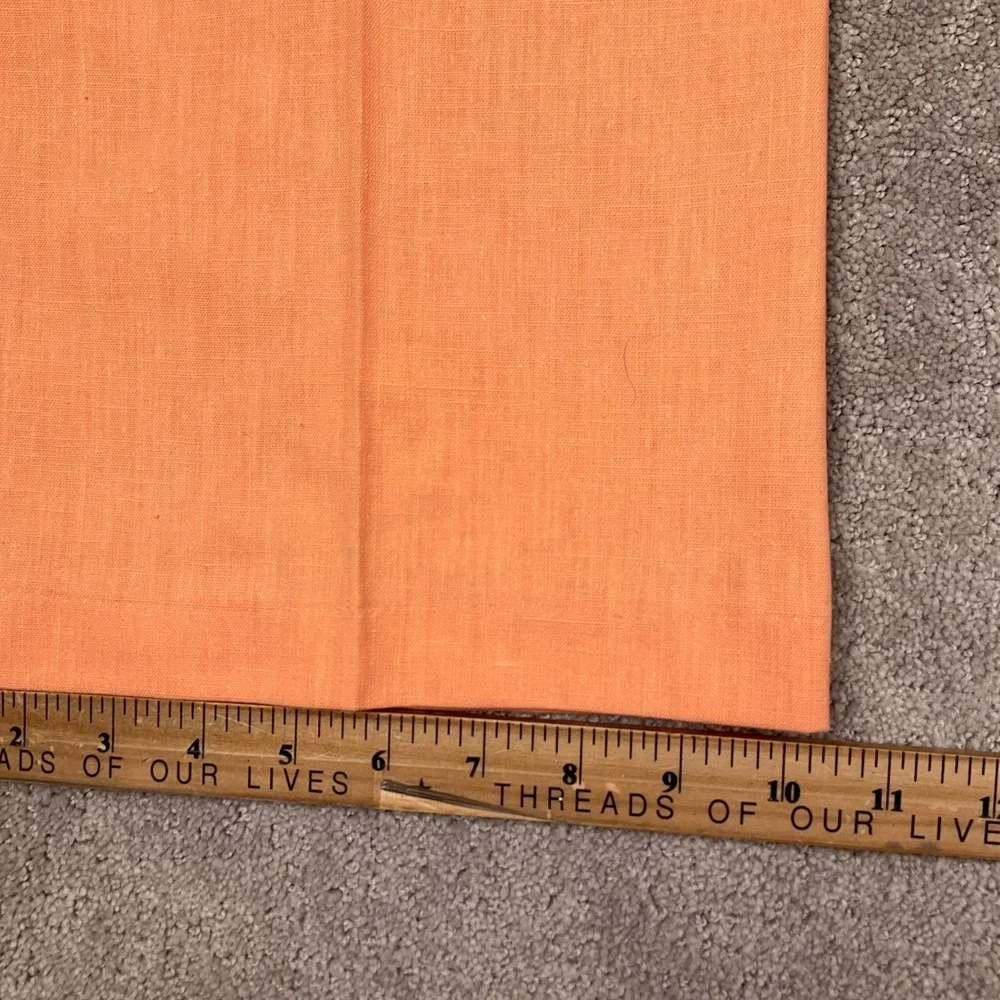 Vintage Pant Suit Women 7/8 Orange Bright Lightweight 70s Disco Summer Wide Leg‎